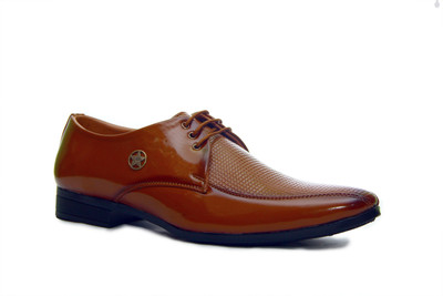 

FitRight Men Faux Leather Formal Shoes Derby For Men(Tan