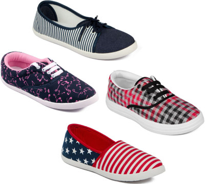 

Asian Women Casual & Running Shoes Combo Pack of 4 Sneakers For Women(Multicolor