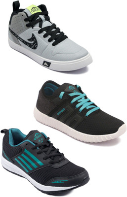 

Asian men's casual & sports shoes combo pack of 3 Walking Shoes For Men(Multicolor