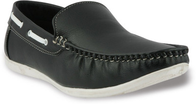

Moonster For Men And Boys Slip On Leather Loafers For Men(Black, Jet black