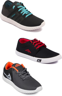 

Asian men's casual & running shoes combo pack of 3 Casuals For Men(Multicolor