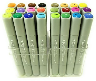 BRuSTRO Classic Standard Fine & Standard Board Nib Sketch Pens(Set of 2, Mixed)