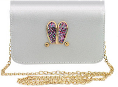 

BLINGG Women Evening/Party Silver Genuine Leather Hand-held Bag