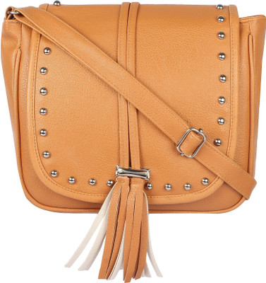 

Govind Women Casual Yellow PU Sling Bag