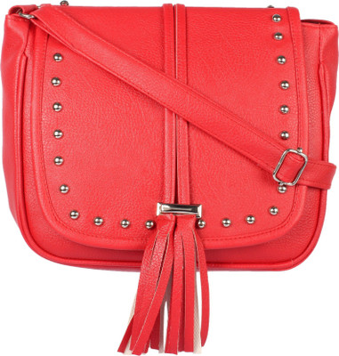 

Govind Women Casual Red PU Sling Bag