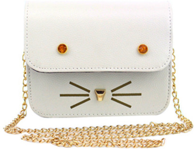 

BLINGG Women Evening/Party White Genuine Leather Hand-held Bag