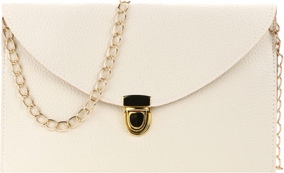 

BLINGG Women Evening/Party White Genuine Leather Hand-held Bag
