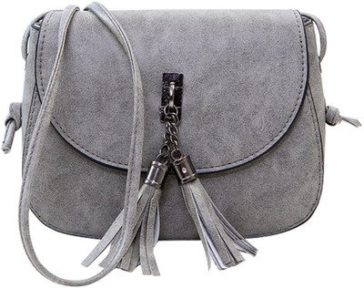 

BLINGG Women Casual Grey Genuine Leather Hand-held Bag