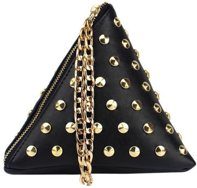 

BLINGG Women Evening/Party Black Genuine Leather Hand-held Bag