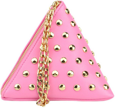 

BLINGG Women Evening/Party Pink Genuine Leather Hand-held Bag
