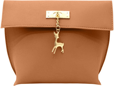 

BLINGG Women Casual Tan Genuine Leather Hand-held Bag