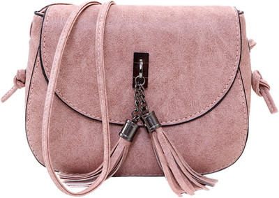 

BLINGG Women Casual Pink Genuine Leather Hand-held Bag