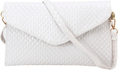 

BLINGG Women Evening/Party White Genuine Leather Hand-held Bag