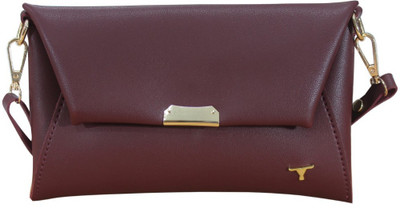 

Bulchee Women Casual Maroon PU Sling Bag