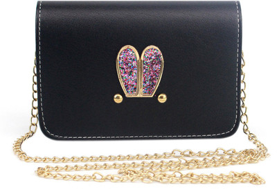 

BLINGG Women Evening/Party Black Genuine Leather Hand-held Bag