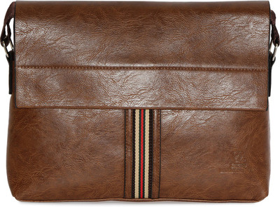

Swiss Mountaineer Men & Women Formal Brown Genuine Leather Sling Bag