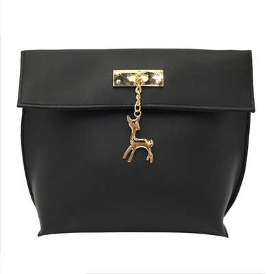 

BLINGG Women Casual Black Genuine Leather Hand-held Bag