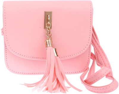 

BLINGG Women Casual Pink Genuine Leather Hand-held Bag