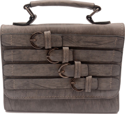 

ADORSY Girls Casual Grey Leatherette Sling Bag