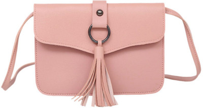

BLINGG Women Casual Pink Genuine Leather Hand-held Bag