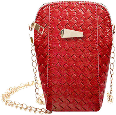 

BLINGG Women Evening/Party Red Genuine Leather Hand-held Bag