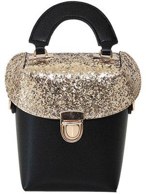 

BLINGG Women Evening/Party Gold Genuine Leather Hand-held Bag