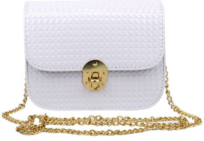 

BLINGG Women Evening/Party White Genuine Leather Hand-held Bag