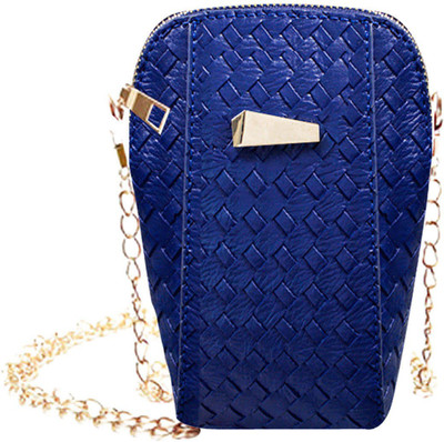 

BLINGG Women Evening/Party Blue Genuine Leather Hand-held Bag