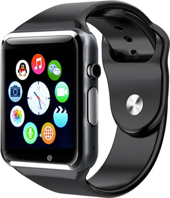 

Hottech Sim Card and Memory Cards Supported Bluetooth Android Smartwatch(Black Strap Free Size)