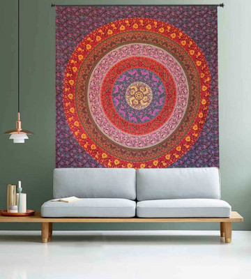 HANDICRUNCH Multiple Colored Mandala Wall Hanging Tapestry Tapestry(Multicolor)