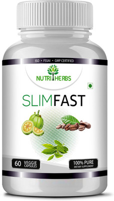 Nutriherbs Slim Fast Garcinia Cambogia, Green Coffee Tea Combo Helps in Weight Loss(60)