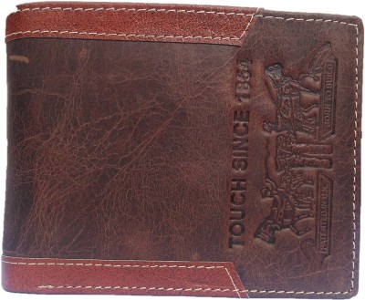 

UNIQUS Men Tan Genuine Leather Wallet(9 Card Slots), Brown;h tan