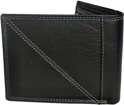 

NUKAICHAU Men Black Genuine Leather Wallet(6 Card Slots)