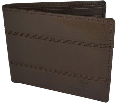 

NUKAICHAU Men Brown Genuine Leather Wallet(6 Card Slots)
