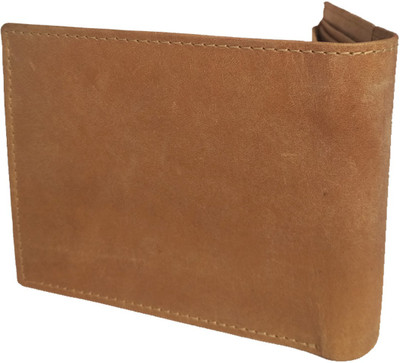 

NUKAICHAU Men Tan Genuine Leather Wallet(6 Card Slots)