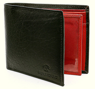 

NUKAICHAU Men Black Genuine Leather Wallet(6 Card Slots)