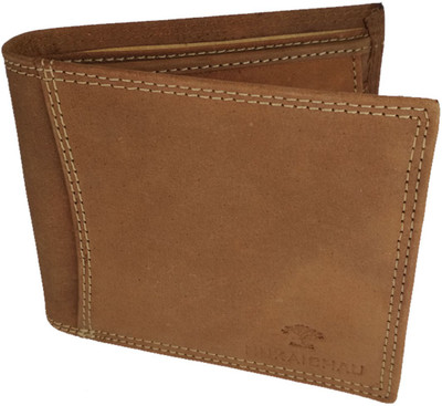 

NUKAICHAU Men Brown Genuine Leather Wallet(6 Card Slots)