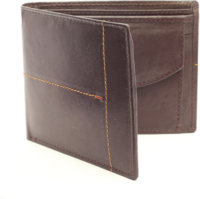 

NUKAICHAU Men Brown Genuine Leather Wallet(6 Card Slots)