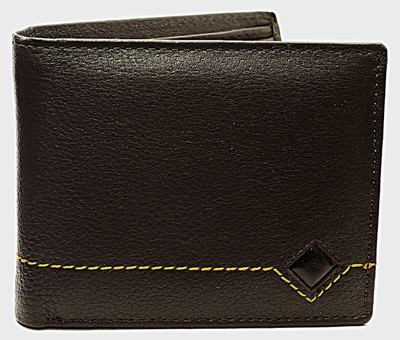 

NUKAICHAU Men Brown Genuine Leather Wallet(6 Card Slots)
