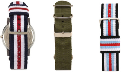 

Watch Me MYOW COLLECTION BY WATCH ME-Make Your Own Watch By Watch Me- NATO Multicolored Straps (ONLY STRAPS,NO WATCH)-MYOW COLLECTION (All Straps in this collection-22 mm except Black Strap-20 mm,Military Strap -20 mm) myow-buwr-gr-blwburx 22 mm Nato Nylo
