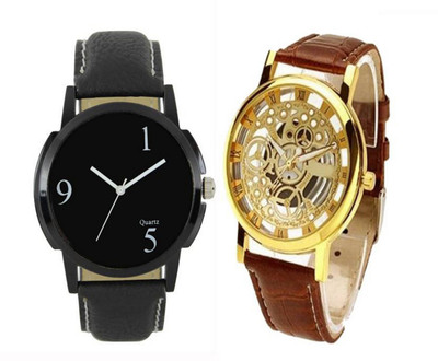 

Frolik 87 Transparent Brown And Analogue Black Men Watch - For Boys