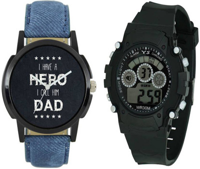 

Frolik 92 Latest Analogue And 7 Light Black Digital Men And Kids Watch - For Boys