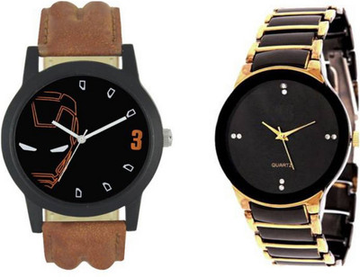 

Frolik 55 Analogue Leather And Black Metal Material Men Watch - For Boys