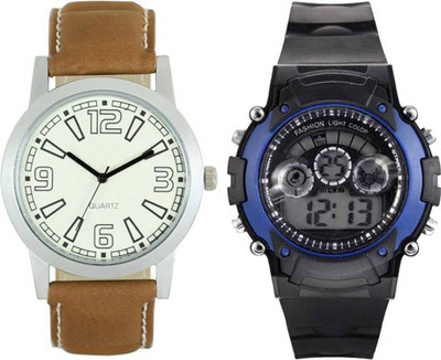 

Frolik 129 Latest Analogue And 7 Light Blue Digital Men And Kids Watch - For Boys