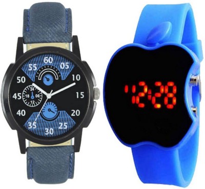 

Frolik 26 Latest Analogue And Apple Shape Blue Digital Kids And Men Watch - For Boys