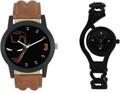 

Frolik 51 Stylist Brown Leather And Black Metal Attractive Men And Women Watch - For Boys & Girls