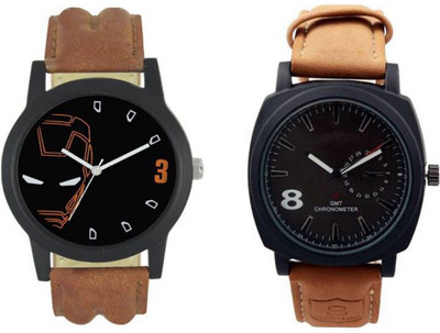 

Frolik 52 Latest Brown Leather Sport Look Formal Men And Kids Watch - For Boys