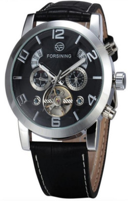 

Forsining AquaForsining001 Aquaasian FORSINING Automatic Mechanical Movement Men's Stainless Steel quartz sports Full Calendar Leather Stainless steel case watch BLACK Watch - For Men & Women