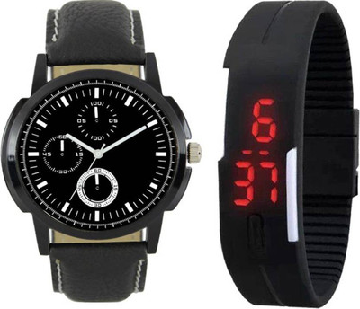 

Frolik 125 Latest Analogue And Digital Black LED Men And Kids Watch - For Boys