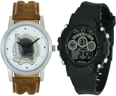 

Frolik 110 Brown Analogue And 7 Light Black Digital Men And Kids Watch - For Boys